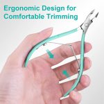 Easkep Cuticle Trimmer with Cuticle Pusher, Cuticle Remover Professional Stainless Steel Cuticle Cutter Nippers Rainbow Sharp Durable Pedicure Manicure Tools for Fingernails and Toenails - Image 4